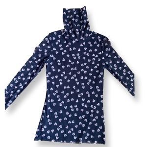 Ganni sheer long sleeve top. Perfect for fall and spring weather.